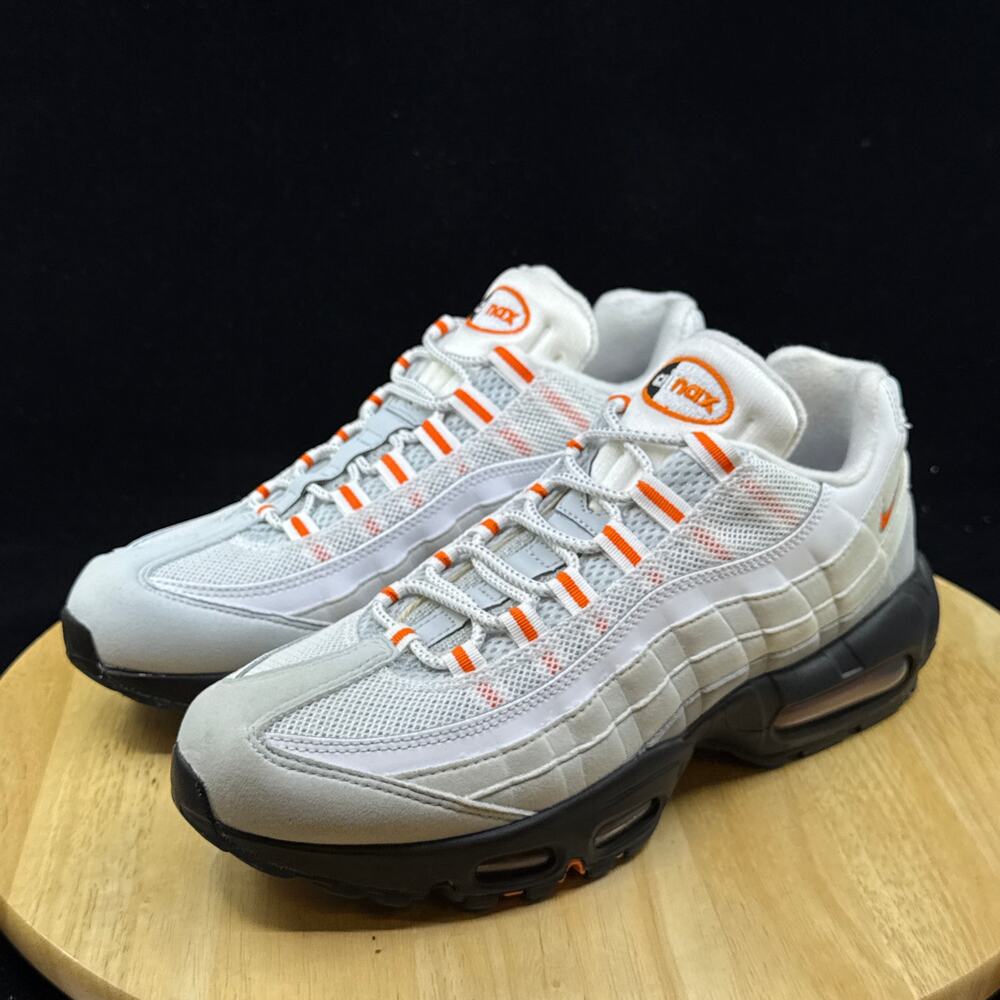 Nike Air Max 95 Size 8.5 Wolf Grey Safety Orange Men's HM0622-002 - Picture 7 of 10